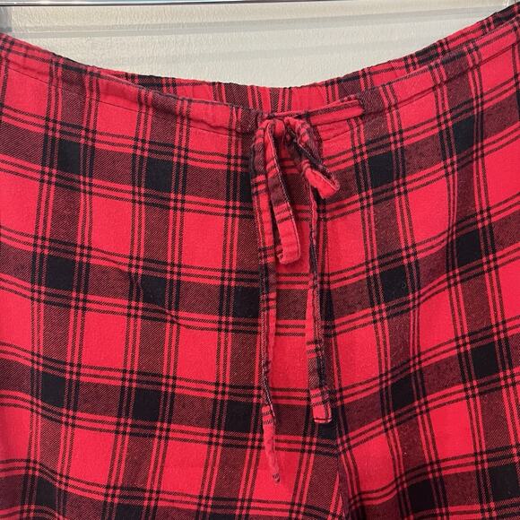 Lauren Ralph Lauren Pajama Set Womens Large Red Flannel Crest‎ Buffalo Plaid - Picture 4 of 15